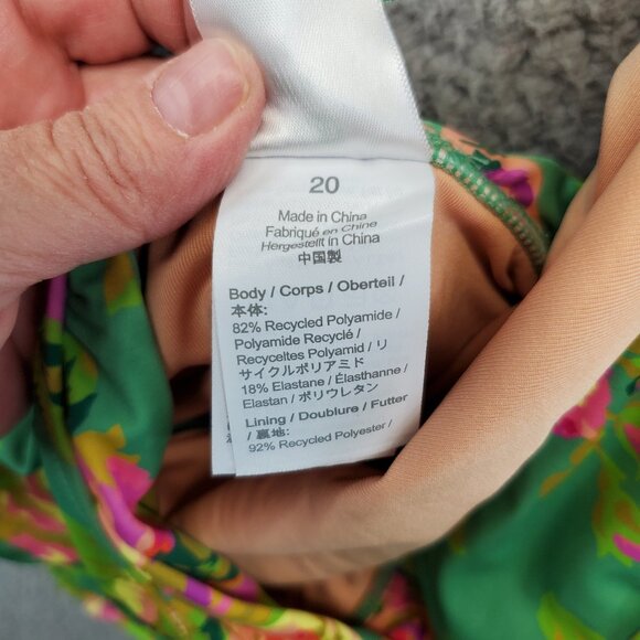 J. Crew  Crisscross Cutout Bandeau One-piece Swim Suit Rose Garden Size … - Picture 7 of 13